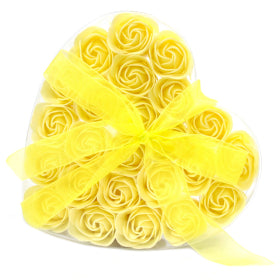 Set de roses en savon- Jaune