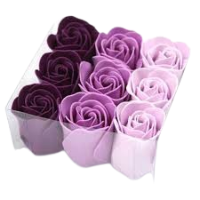 Set de roses en savon - Violet